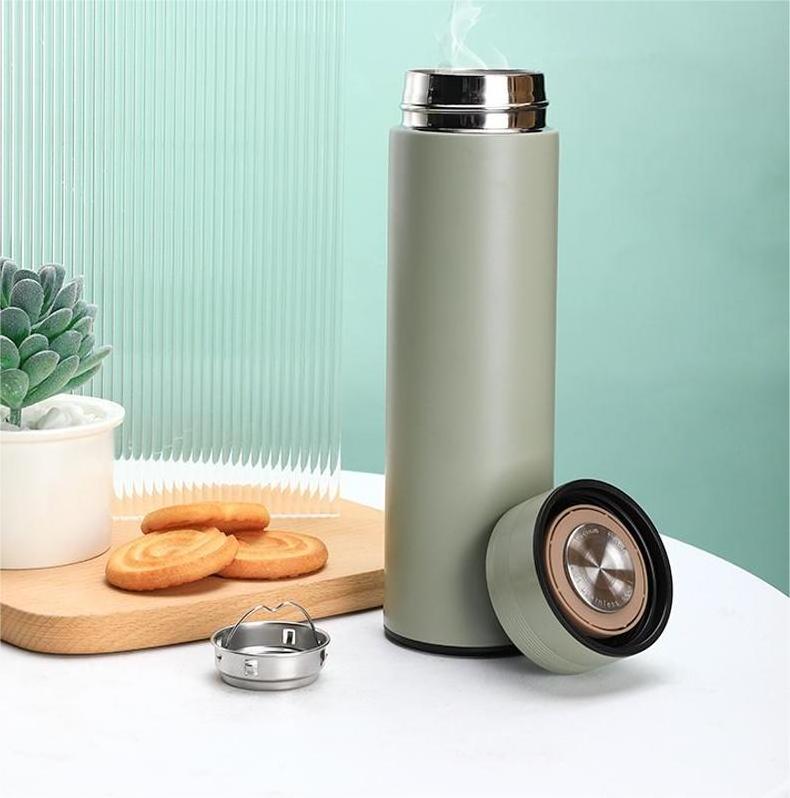 500Ml Smart Vacuum Flask Intelligence Thermos Water Bottle With Led Temperature Display For Kids