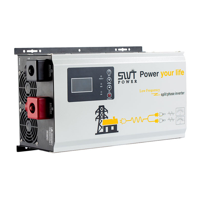 Split Inverter Battery 6000w Solar Inverter Charger 24 Volt Split Phase Inverter 120/240V with Mppt Controller