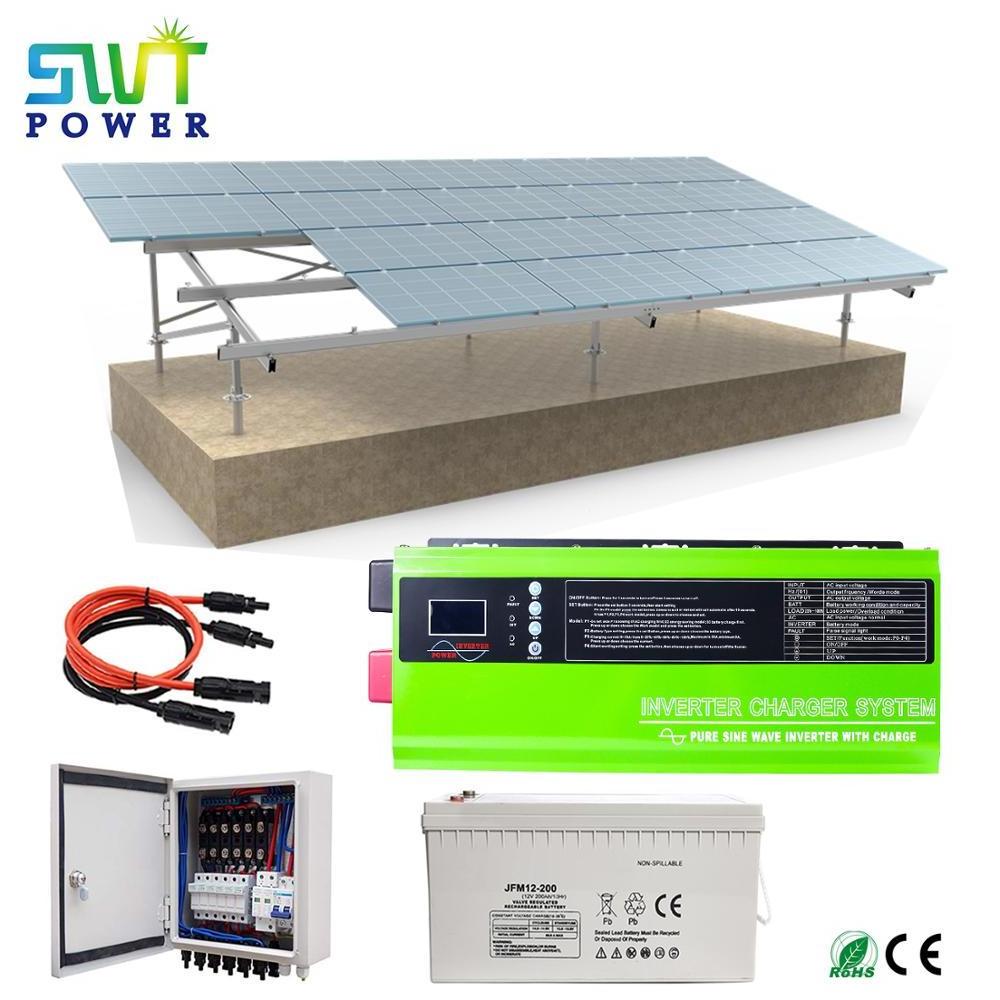 Complete Off Grid 5kw Home Solar System Kits with Energy Backup Inverter Battery Panel 5000 Watt All in One Long Service Life