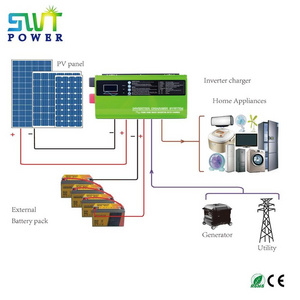 Complete Off Grid 5kw Home Solar System Kits with Energy Backup Inverter Battery Panel 5000 Watt All in One Long Service Life