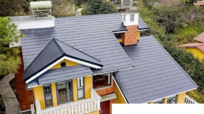 BIPV Roof System Innovative Design Of Photovoltaic Technology And Green Energy Building Material Solar Shingle Roof Tiles