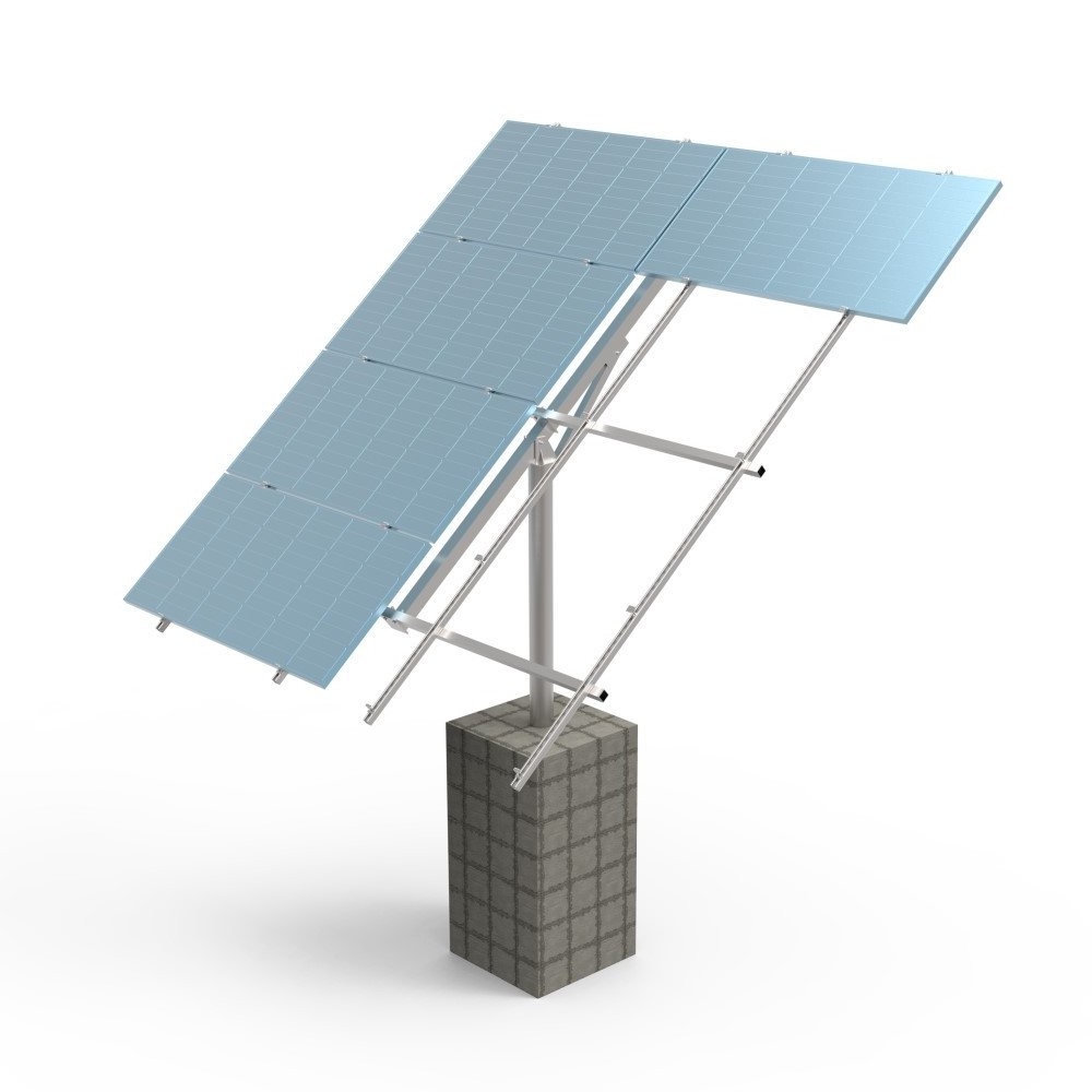 Solar Panel Pole Mount Stand for Mounting System for ground aluminum solar panel bracket steel Structure screw ground mount