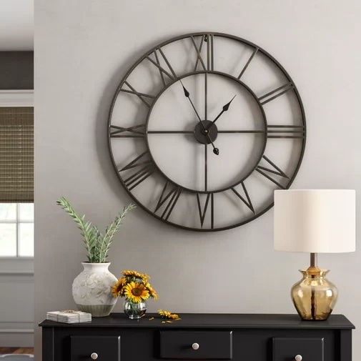 SWT 2022 new metal Large 3D minimalist Decorative wall Clock