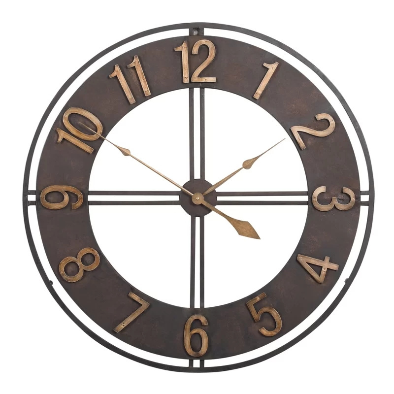 SWT 2022 new metal Large 3D minimalist Decorative wall Clock