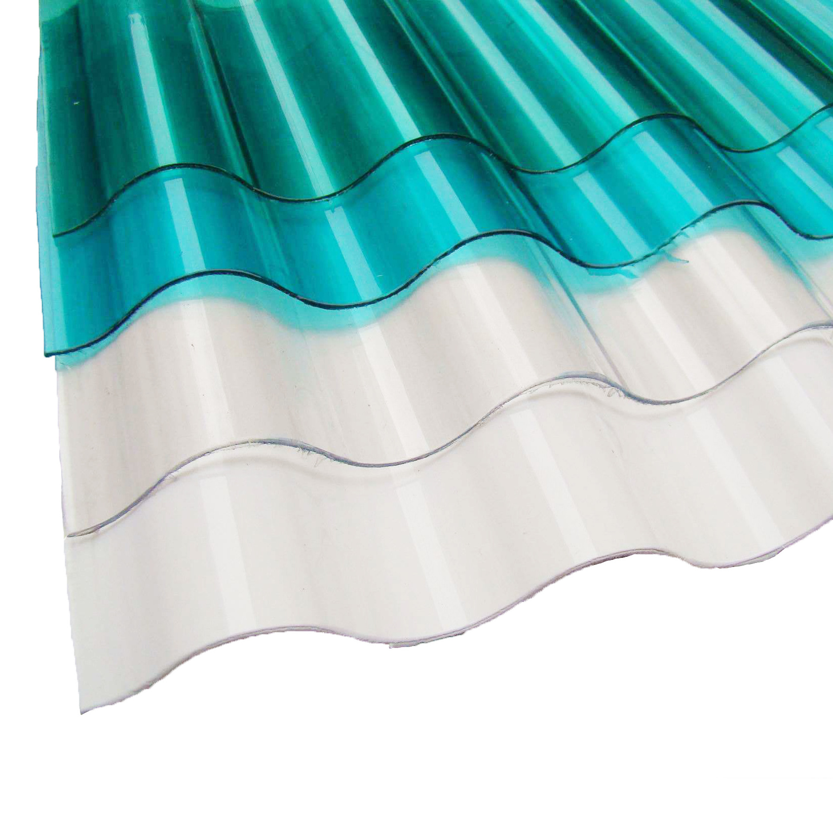 Transparent Corrugated Curved Polycarbonate Solid Sheet Clear PC Roofing Hollow Glass Pc Corrugated Sheet for Sunlight Room