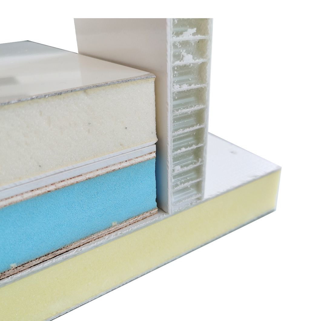 High Strength Polyurethane Foam FRP Sandwich Refrigerated Truck Insulated Wall Panel Fiberglass Caravan RV Panel for Truckbody