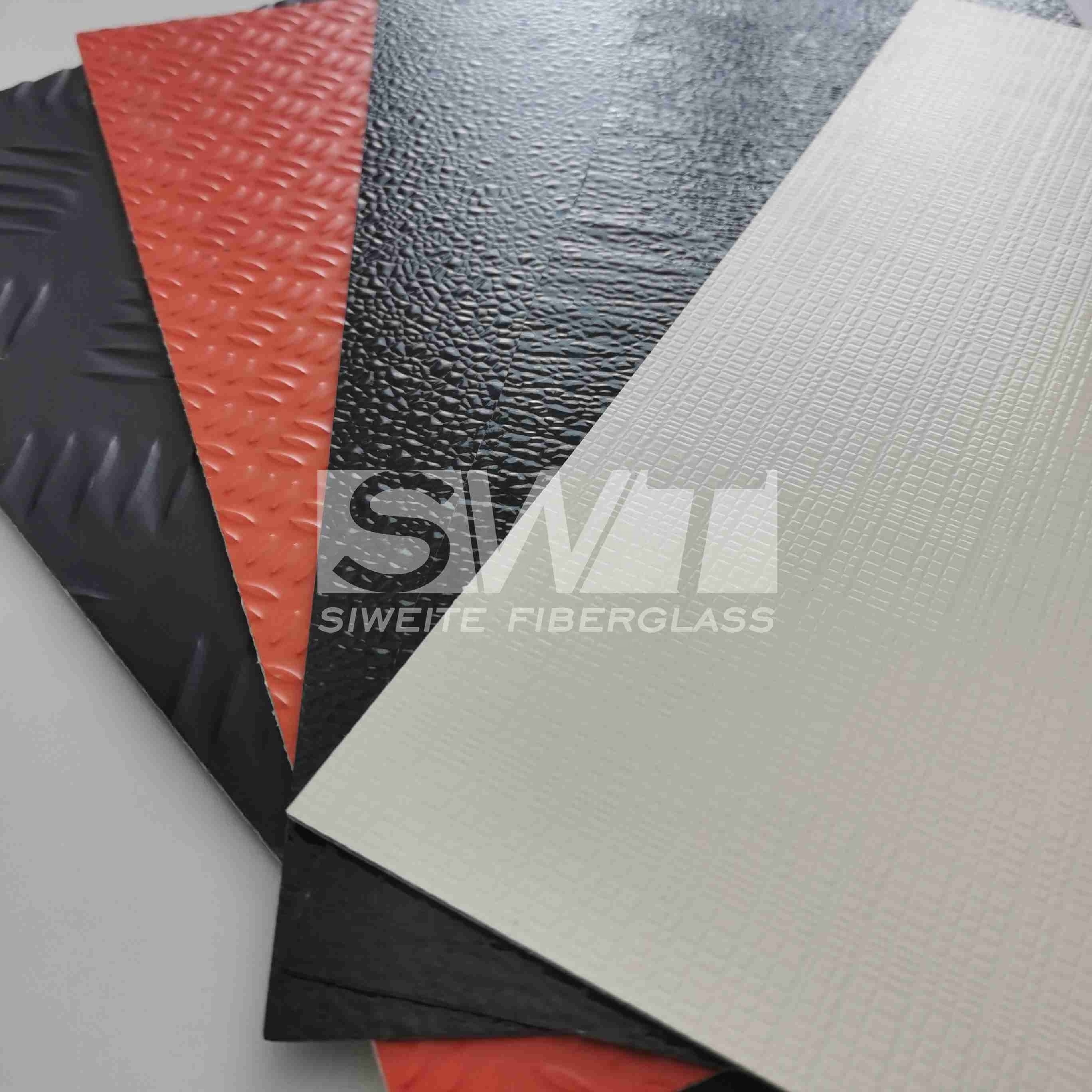 Laminated FRP Translucent Dry Van Panel Fiberglass Anti Slip Embossed Sheet GRP Pebbled Surface Fiberglass Composite Coil