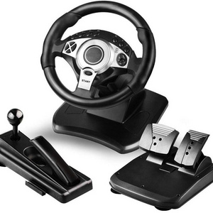 retro game steering P4 p3 switch x-box PC work STEAM with Vibration Computer Game Steering Wheel Racing Wheel