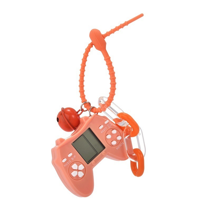 joystick shape Classic Handheld Brick Game Kids Machine Toy Music feedback portable game console pocket game box joyful keychain