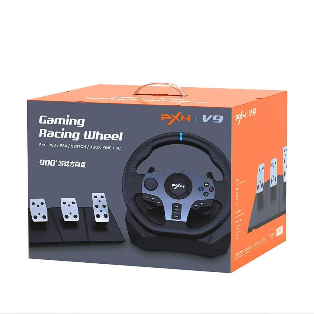 RTS pnx v9 Racing Wheel Dual Motor Feedback Driving for X-box Series X|S/PS3/PS4/PC/x-box game steering wheel facebook