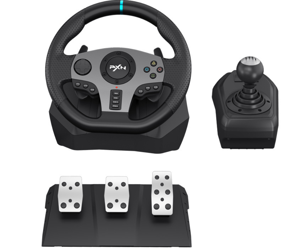 PXN V9 Racing Steering Wheel ps5 Gaming Racing Wheels Dual-Motor Feedback Driving for x-box Series X|S/PS3/PS4/PC/x-box