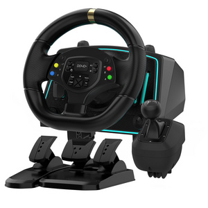 8in1 YODO G30 Game racing wheel steeling Driving sim car simulator 1080 degree pedals paddle 14 gear shifter speaker