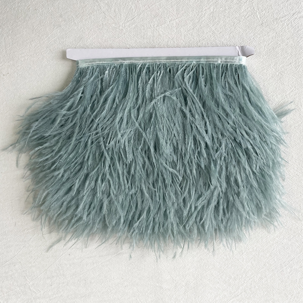 Factory Wholesale Cheap 10 15 cm High Quality Ostrich Feather Fringe Trim for Dress Decorations Clothes Bags Shoes