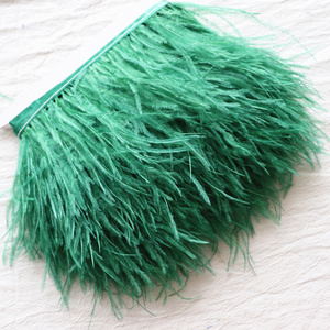 silk ribbon feather ostrich Trimming fringe 10-13 cm ostrich feather trimming for Bags Dresses