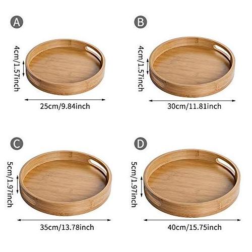 round wooden tray bamboo serving tray bamboo serving tray set