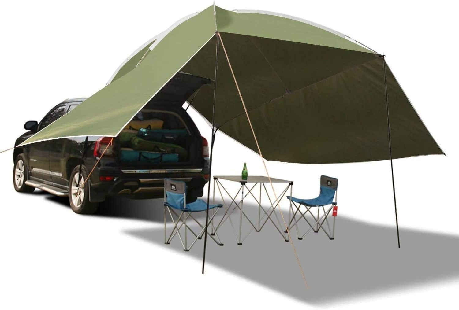 Waterproof Car Awning Sun Shelter Portable Auto Canopy Camper Trailer Sun Shade for Camping Outdoor SUV Tent