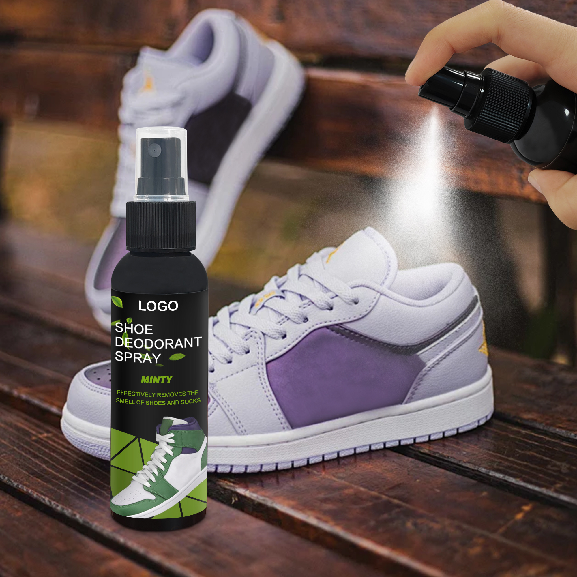 Natural Ingredients Based Shoe Deodorizer Spray Odor Eliminator For All Sneakers