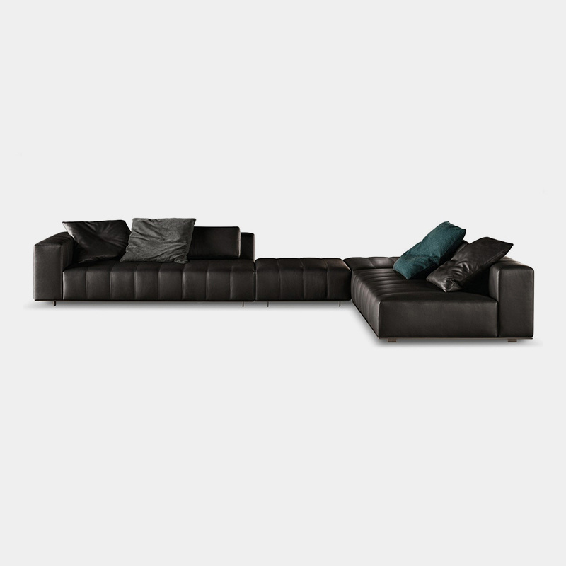 Contemporary Design Italian Furniture Set Modern Sofa Luxury 7 8 12 Seater Modular L Shaped Couch Corner Sectional Leather Sofa