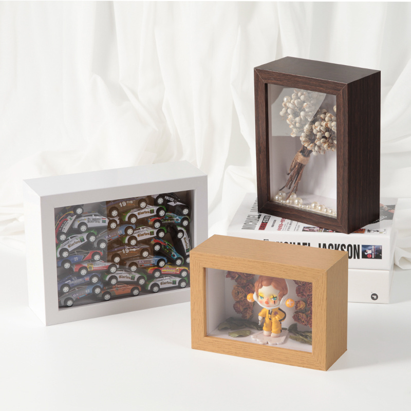 Photo Frame White 3d Deep Art Picture Frame Box Dried Flower Leaves Wood MDF Shadow Box Photo Frame a4 A3