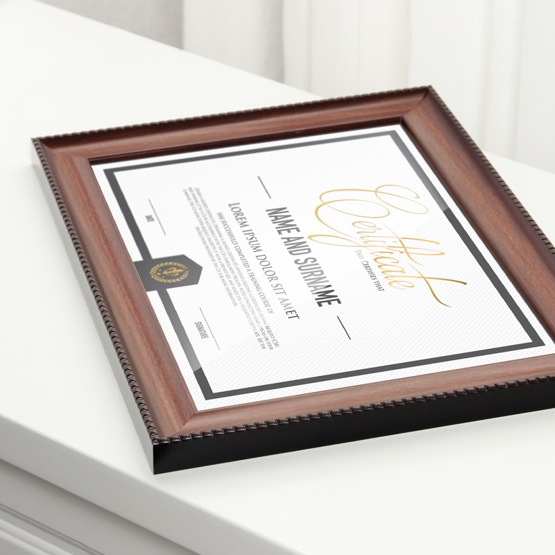 14x20 Ornate Gold Black Design Double Certificate Frame With Two 8.5x11 Inch Certificates And Diplomas