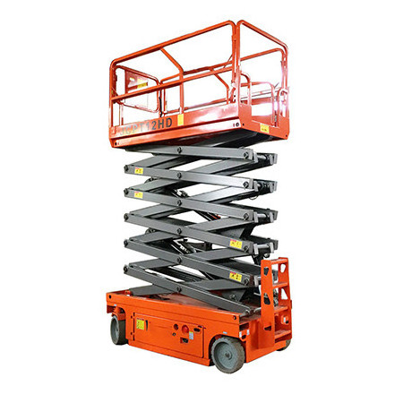 Full electric drive rubber wheel tyre hydraulic scissor lift platform table for sale