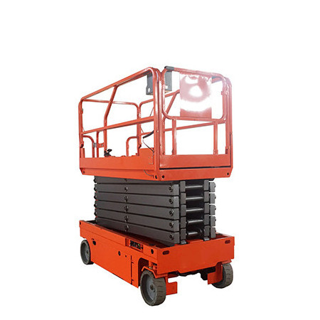 Full electric drive rubber wheel tyre hydraulic scissor lift platform table for sale