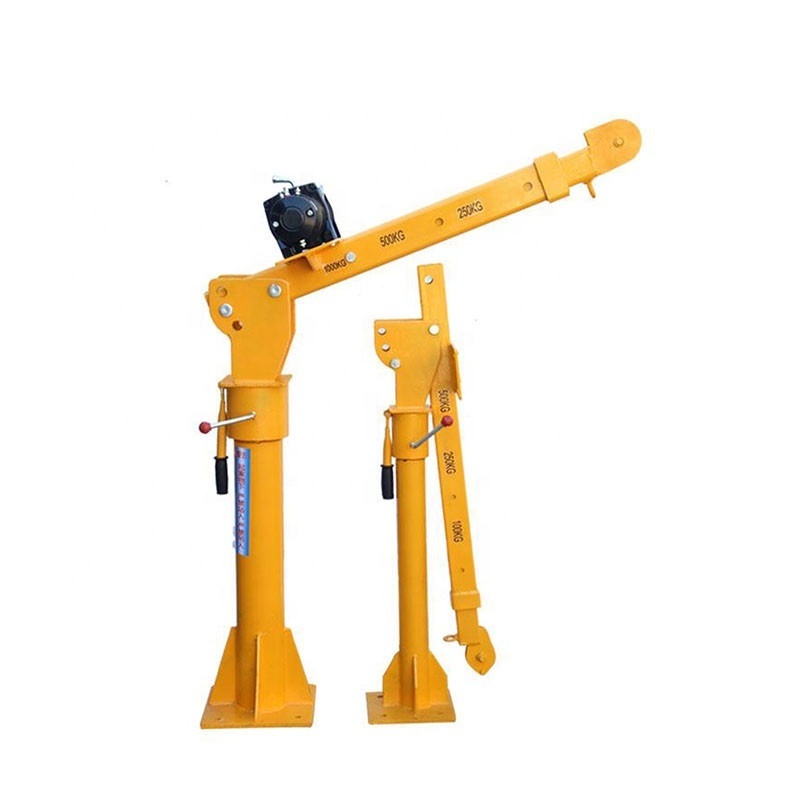 500kg 1000kg 2000kg Mini Hydraulic Electric  Pickup Truck crane truck Mounted small Lifting Crane For Sale