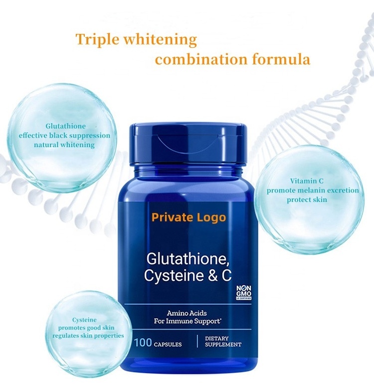 Factory Price OEM Health Care Capsules L-Glutathiones Vitamin C Cysteine  Skin Whitening Capsule