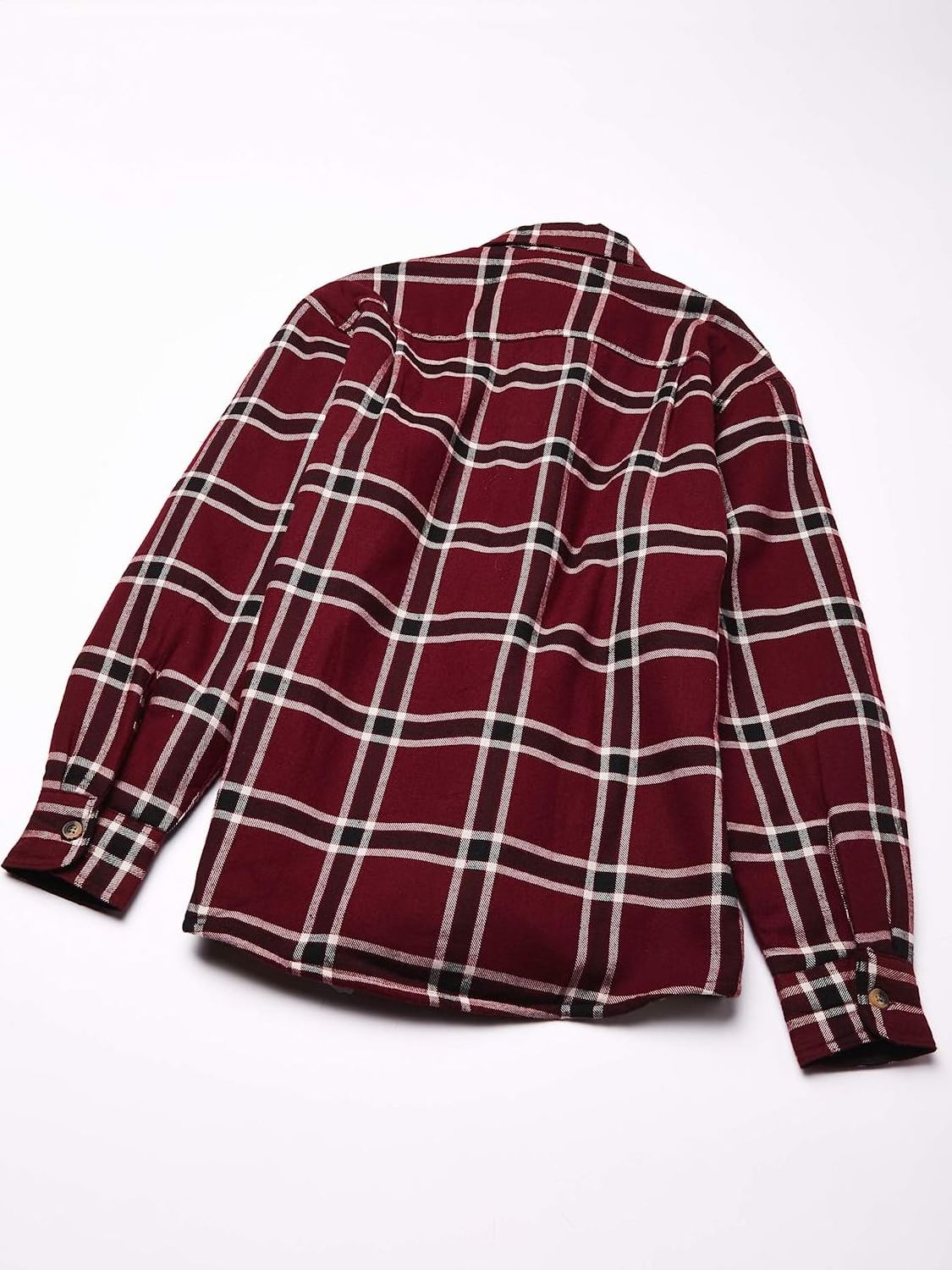 New Style Plain Plaid Shirts Thick Fleece Shirt Men Warm Sherpa Lined Fleece Plaid Flannel Shirt