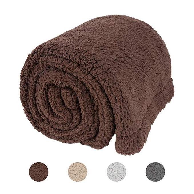 High quality sherpa blanket pet dog beds warm solid pet blankets for sale