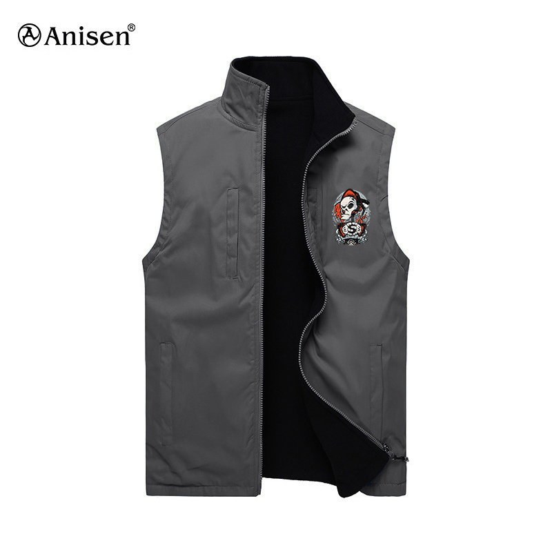 Low Moq custom men softshell vest waterproof vest, outdoor cooling fleece lining work Utility vest for men