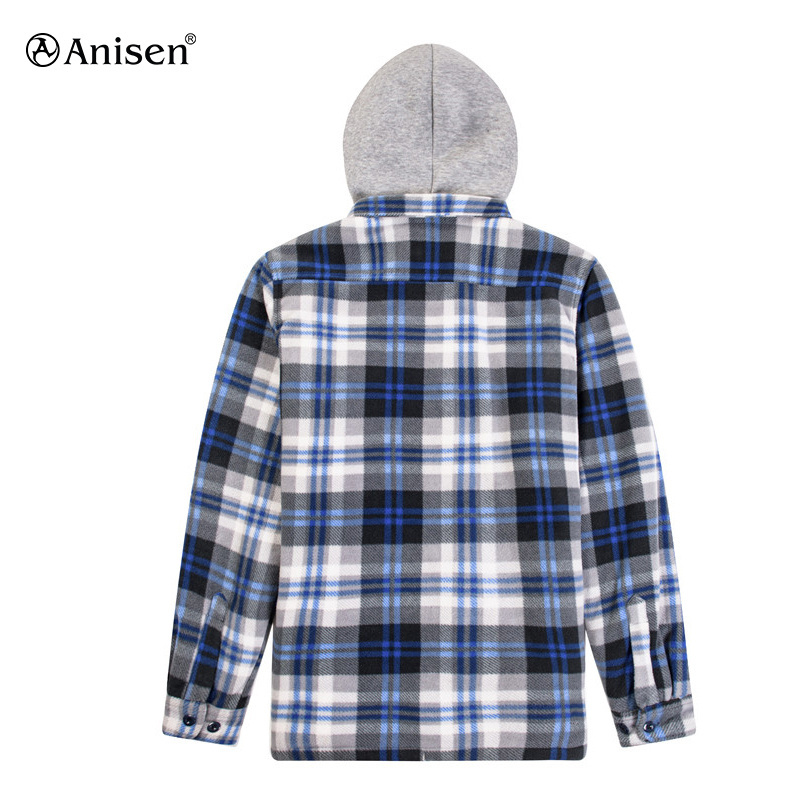 2020 Sherpa Lined Cheap Low Price Double Placket Men Winter Clothes Plaid Jacket