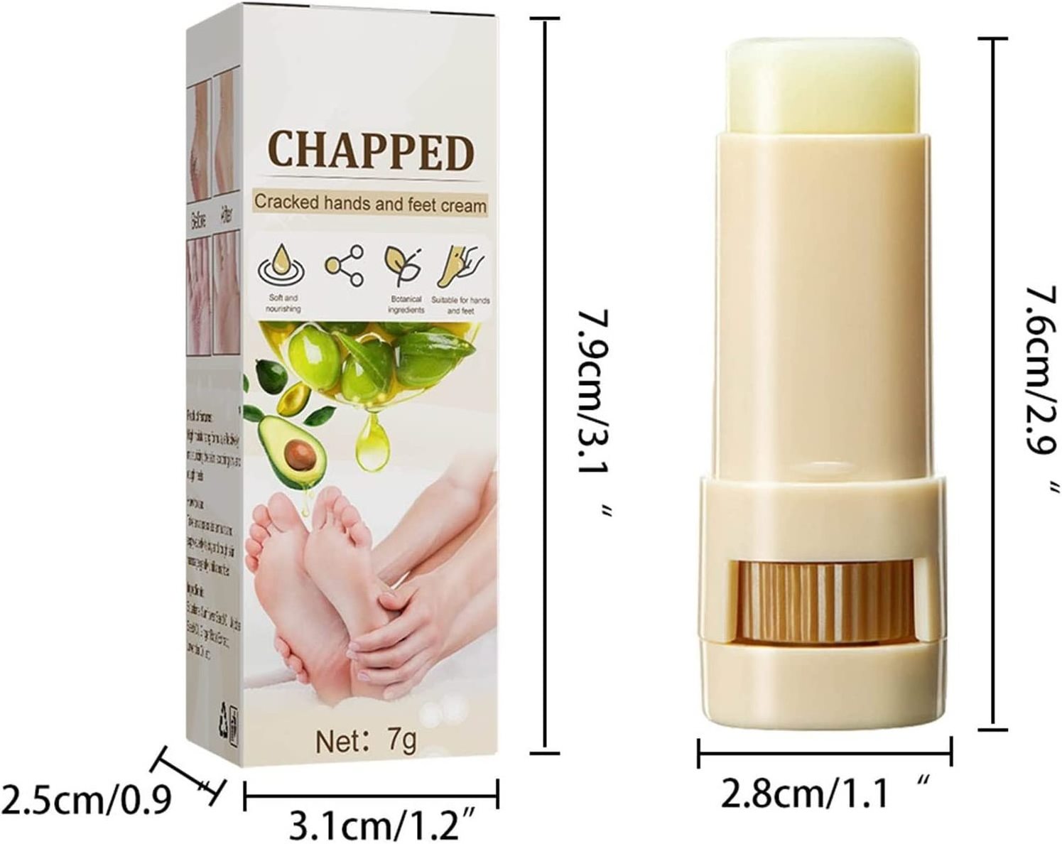 1pc Cracked Hand Foot Care Salve Anti Dry Cracked Swollen Itchy Heels Peeling and Dead Skin Moisturizing for Rough Dry and Crack