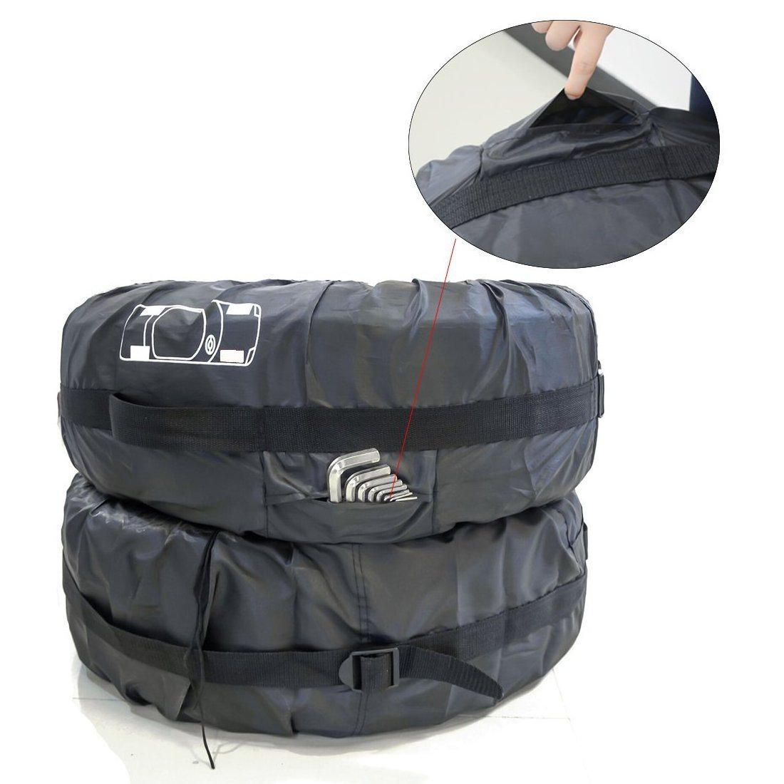 4Pcs Car tire cover dustproof waterproof tyre bag wholesale customized Nylon car tire covers