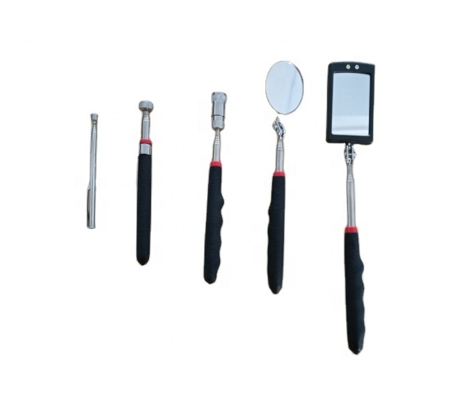 5-piece Set Of Auto Repair Tools Retractable Electromagnetic Tool Inspection Kit Round Mirror Stainless