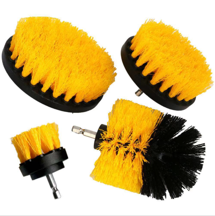 Car Detailing Cleaning Brush Carpet Drill Head Brush Electric Power Scrubber Set Auto Detailing Brush With Drill Kit