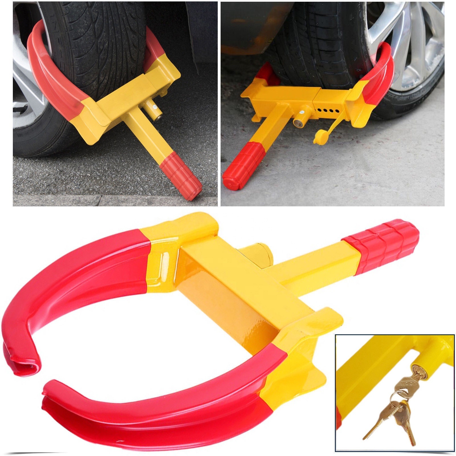 Wheel Lock Clamp Boot Tire Claw Trailer Auto Car Truck Anti-Theft Towing