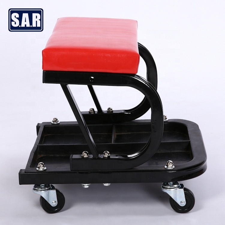 workshop trolley mechanic work Low rolling work seat Creeper Seat with flexible 4 wheels