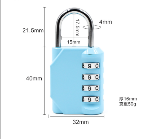 4-digit outdoor combination padlock