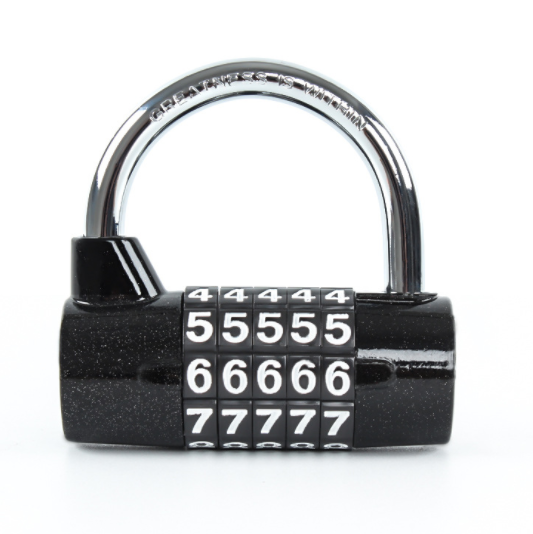 Longer 5-digit word combination padlock cabinet lock gym student toolbox zinc alloy lock body security password lock