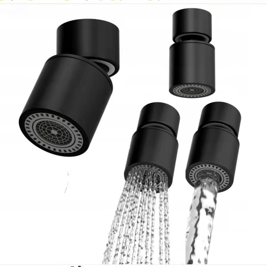 Universal Splash Filter Faucet 720 degree Rotatable Faucet Sprayer Head with 4-Layer Net Filter