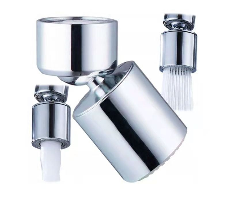 Universal Splash Filter Faucet 720 degree Rotatable Faucet Sprayer Head with 4-Layer Net Filter