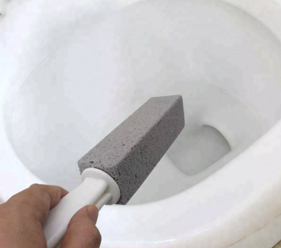 Toilet Bowl Pumice Cleaning Stone with Handle Stains and Hard Water Ring Remover Rust Grill Griddle Cleaner