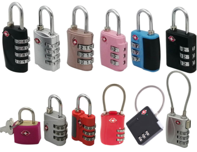 password 3 digit Digital safety iron cable tsa padlock luggage zipper code tsa combination lock