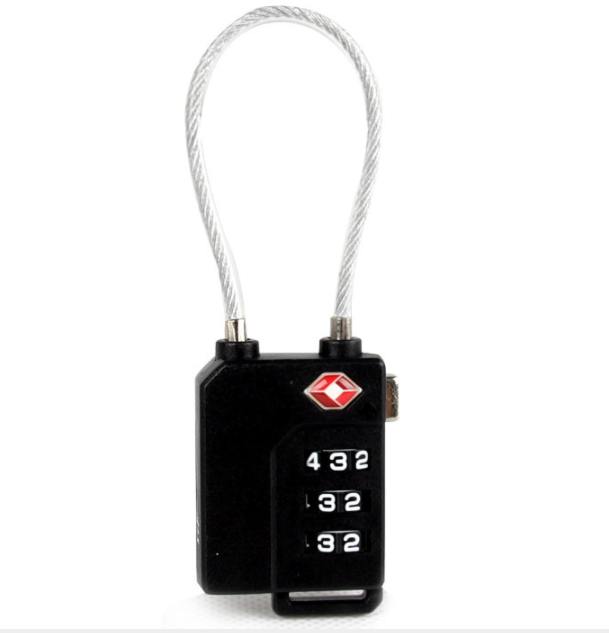 Plastic security resettable 3 Digit Dial Combination Travel Luggage Lock