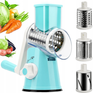 Multi-Functional Household Kitchen Vegetable Cutter, Hand-Operated Cylindrical Vegetable Fruit Slicer Cutter Food Shredder