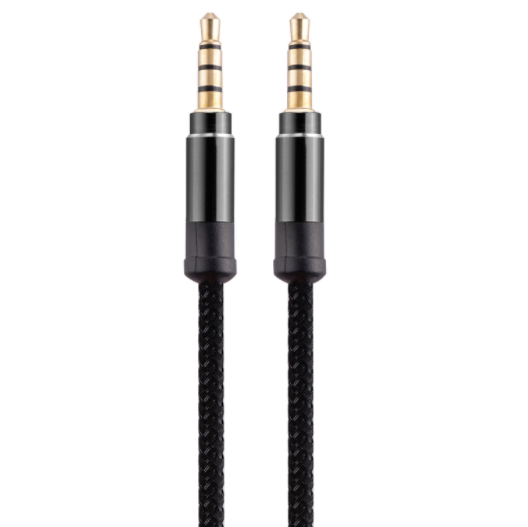 Best quality nylon braided male to male 3.5mm aux cable car mobile speaker cable audio aux cable for phone