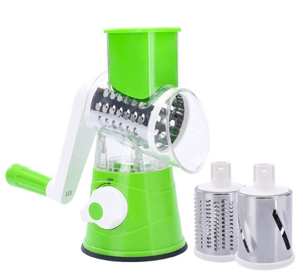 Multi-Functional Household Kitchen Vegetable Cutter, Hand-Operated Cylindrical Vegetable Fruit Slicer Cutter Food Shredder