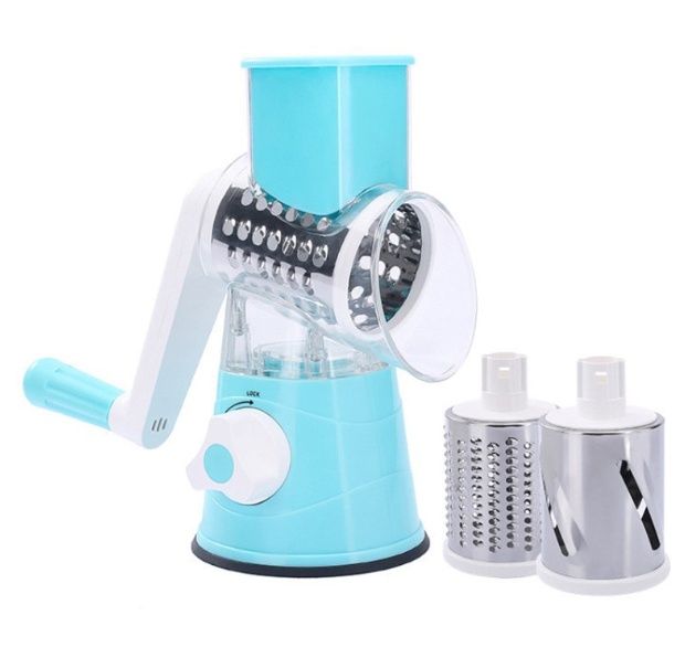 Multi-Functional Household Kitchen Vegetable Cutter, Hand-Operated Cylindrical Vegetable Fruit Slicer Cutter Food Shredder