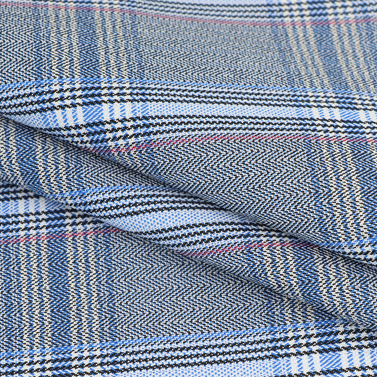 good quality 95% polyester 5%spandex yarn dyed herringbone Woven Fabric for Shirts Suits Clothing